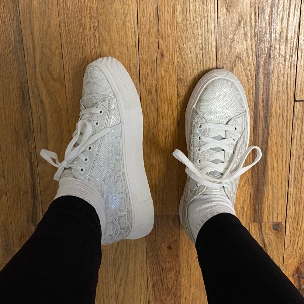 Shiny Croc Platform Sneakers - image 7